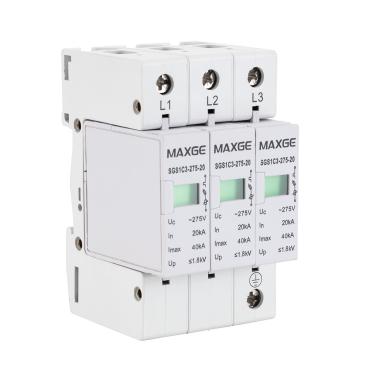 Parafoudre MAXGE 3P Clase II 40kA 20kA 1 6kV Ledkia