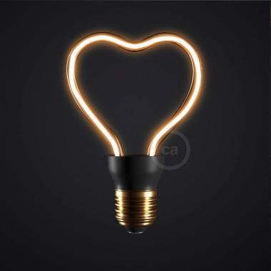 Product van LED Lamp Filament E27 8W 330 lm Dimbaar  Creative-Cables Art Heart SEG50148