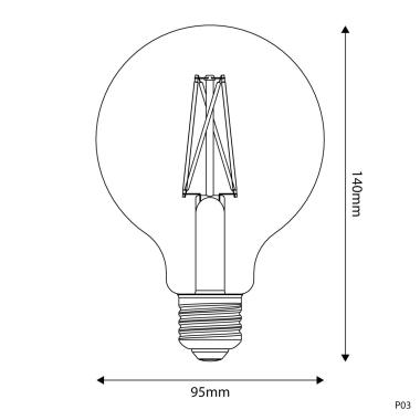 Produkt von LED-Glühbirne Dimmbar E27 7.2W 640 lm G95 Porzellan Creative-Cables BB-P03