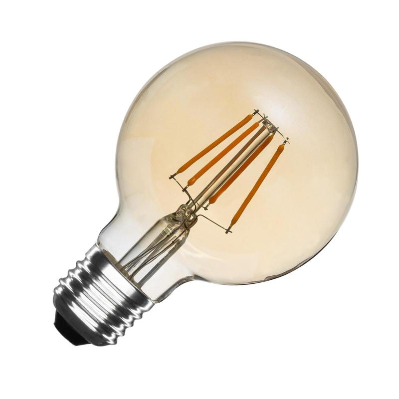 Product of 6W E27 G80 Dimmable Gold Filament LED Bulb 600 lm