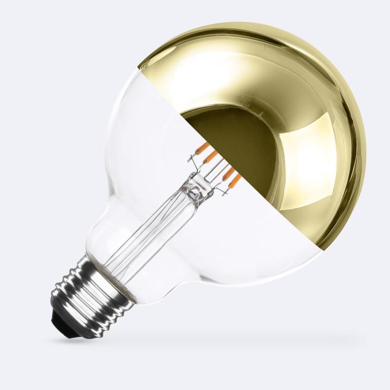 Product of 6W E27 G95 Gold Reflect Filament LED Bulb 600lm 