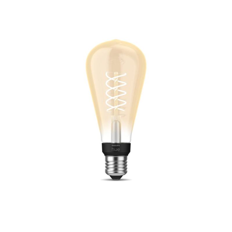 Product van LED Lamp Filament  E27 7W 550 lm ST72 PHILIPS Hue White Edison