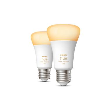 Produkt von 2er Pack LED-Glühbirnen Smart E27 6W 570 lm A60 PHILIPS Hue White