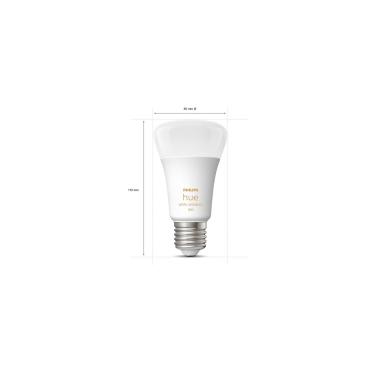 Produit de Pack 2 Ampoules LED Intelligentes E27 6W 570 lm A60 PHILIPS Hue White