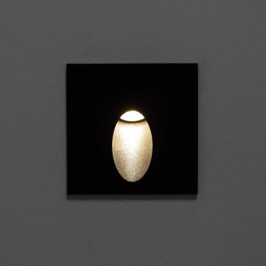 Product van Wandlamp Outdoor LED 3W Inbouw Vierkant Grijs Ellis 