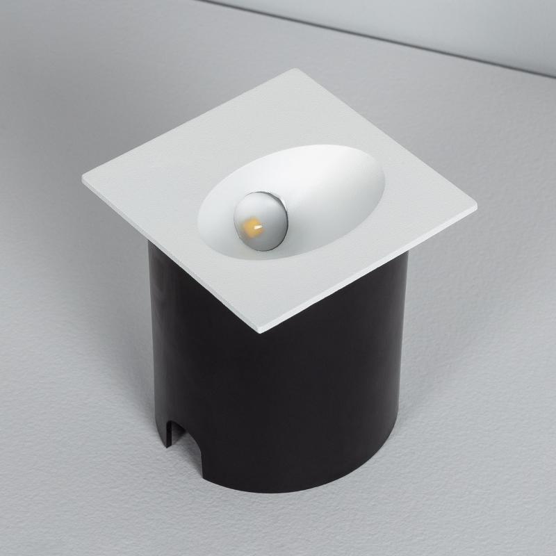 Prodotto da Segnapasso Esterni LED 3W Incasso Parete Quadrato Bianco Coney 