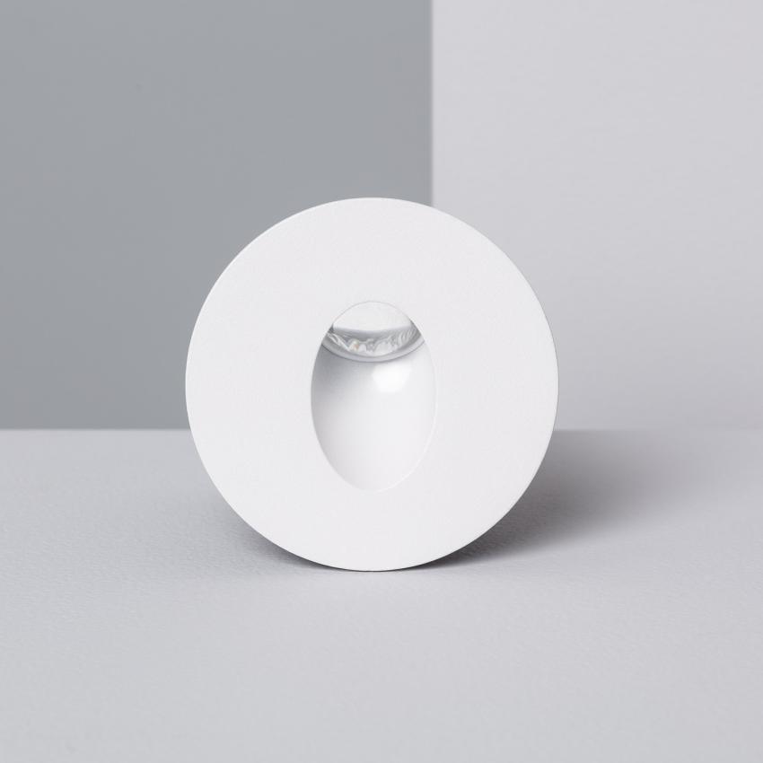 Produkt od Nástěnné Zápustné 1W LED Svítidlo Adam Kruhové v Bílé