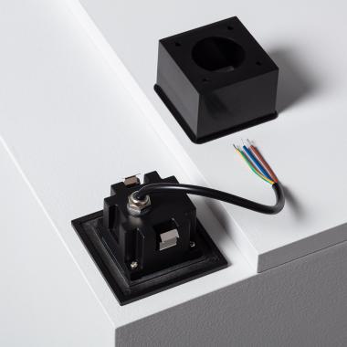 Product of 2W Grasset Square Aluminium LED Wall Spotlight in Black IP65