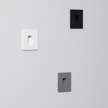 Product of 2W Grasset Square Aluminium LED Wall Spotlight in Black IP65