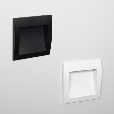 Product of 4W Natt Outdoor Square Recessed LED Wall Light in White