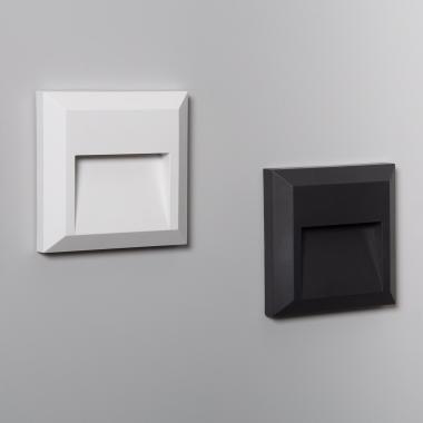 Product of 1W Byron Square Surface Outdoor LED Wall Light in Black