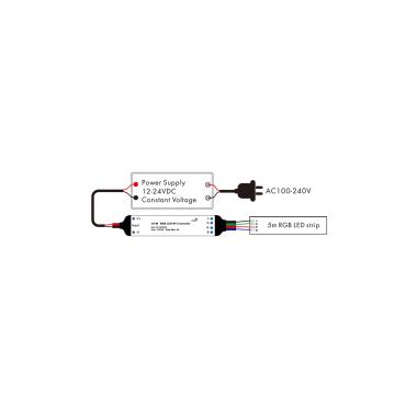 Prodotto da Mini Controller Striscia LED RGB 12/24V DC compatibile con Telecomando RF
