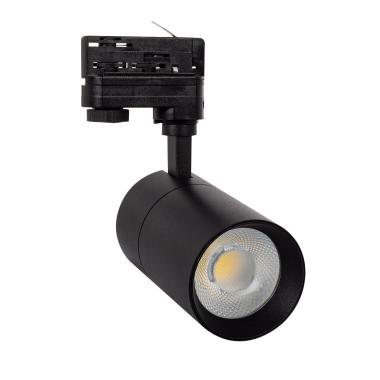 Product van Spotlight New Mallet zwart LED 30W Dimbaar No Flicker voor Driefasige Rail (UGR 15)