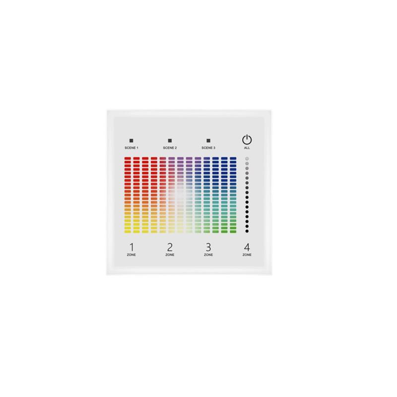 Produit de Contrôleur Variateur DALI Master RGB Mural Tactile 4 Zones