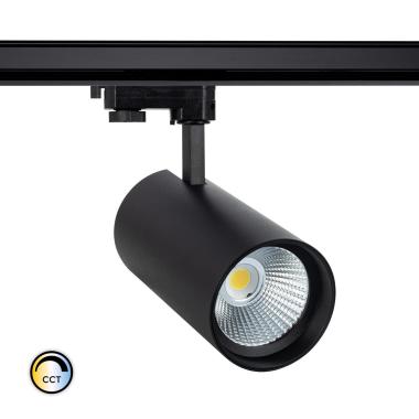 Produit de Spot LED New d'Angelo 40W Noir CCT CRI90 LIFUD pour Rail Triphasé (3 Allumages)