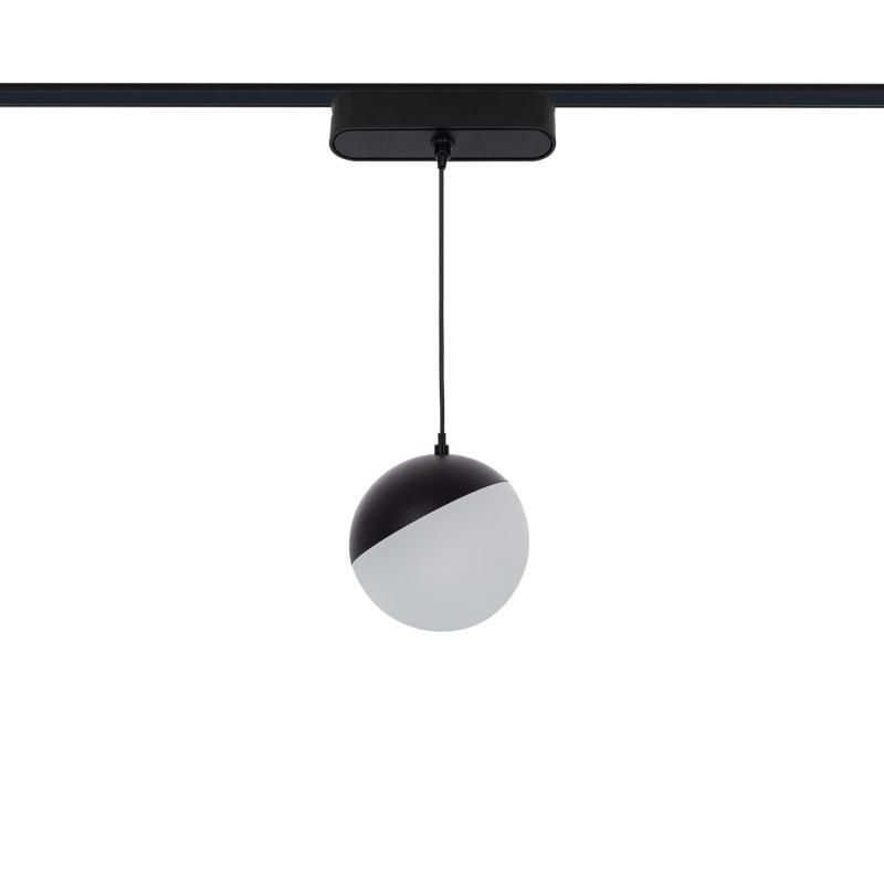 Product van Magneet Rail Hanglamp LED  Enkelfase 25mm Super Slim 10W 48V CRI90 Zwart Ø100 mm