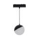 Product van Magneet Rail Hanglamp LED  Enkelfase 25mm Super Slim 10W 48V CRI90 Zwart Ø100 mm