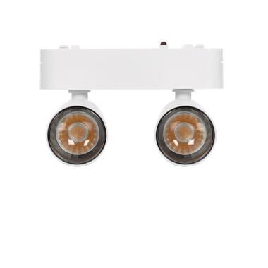 Produkt von LED-Strahler Doppelt für 1-Phasenmagnetschiene  25mm Super Slim 14W 48V CRI90 Weiss UGR16