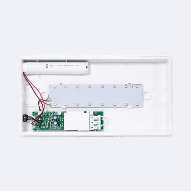 Produit de Éclairage de Secours LED Encastré/Saillie 130lm Permanent/Non Permanent avec Panneau IP65 Coupe 150x310 mm