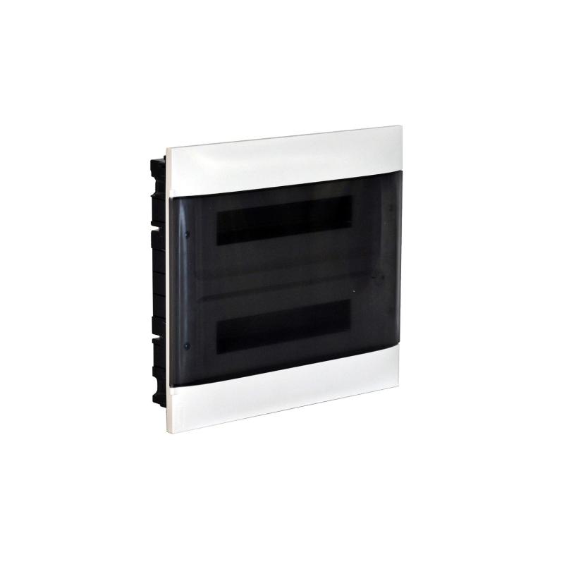 Produit de Boîte d'Encastrement Practibox S pour Cloisons Conventionnelles Porte Transparente 2x12 Modules LEGRAND 135052