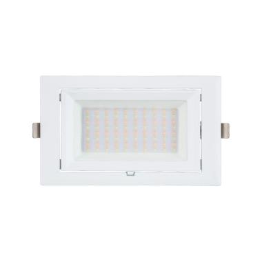 Produit de Spot Downlight LED 38W Rectangulaire Orientable SAMSUNG 130 lm/W LIFUD Coupe 210x125 mm