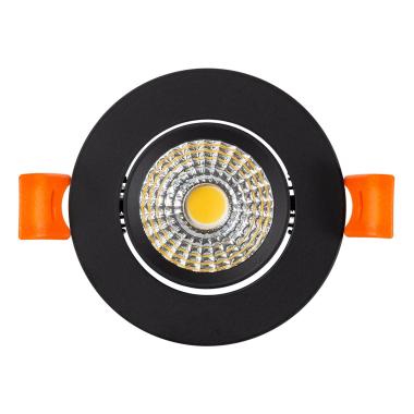 Produit de Spot Downlight LED 5W Rond COB CRI90 Coupe Ø 55 mm Noir