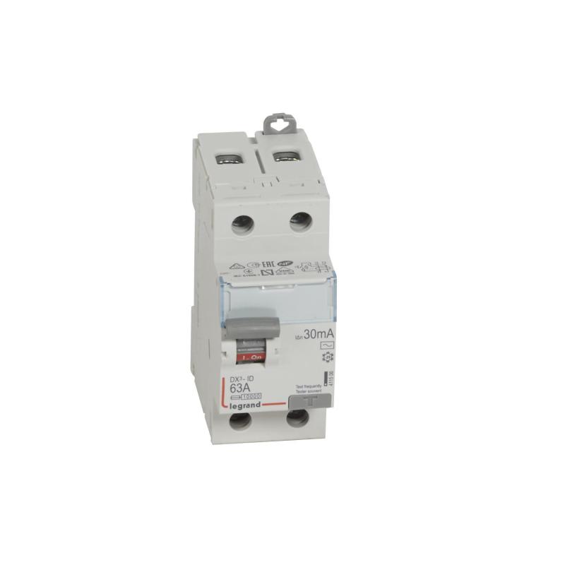 Produkt von Differenzialschalter Industrial 2P 30mA 63A 10kA Clase AC LEGRAND DX³ 411506