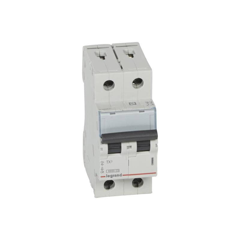 Produkt von Magnetothermischer Sicherungsschalter für Residenzen 2P 10-25A 6kA C-Kurve LEGRAND TX³ 403605