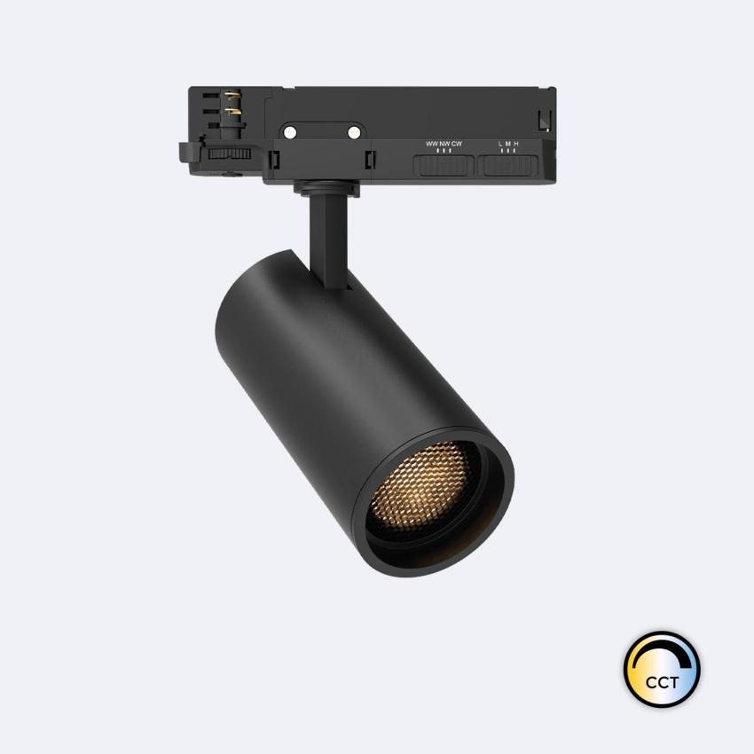 Product van LED Track Spot Driefasig 20W Fasano Anti-verblinding CCT No Flicker Dimbaar  Zwart