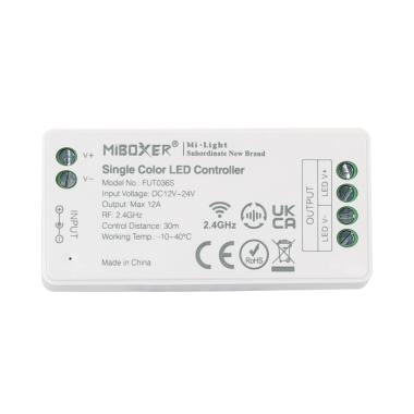 Product of MiBoxer 12/24V DC Monochrome LED Dimmer Controller + 4 Zone RF Remote 