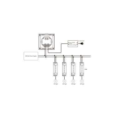 Product van Controller Dimmer  DALI Master Wand Touch 4 Zones 