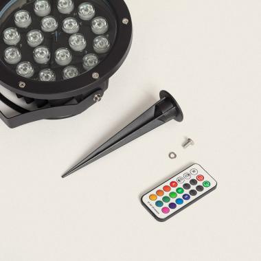 Produit de Spot Extérieur LED 18W RGB Colmar sur Piquet 