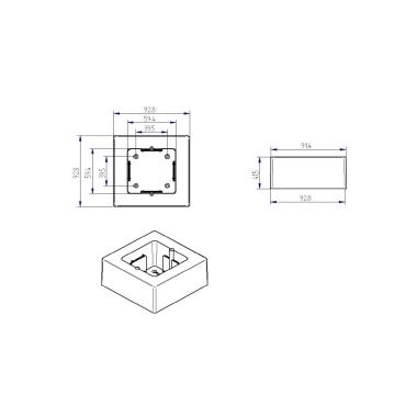 Product of Universal Surface Junction Box 92x92x42mm