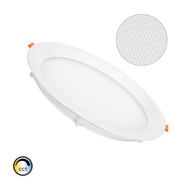 Produit de Dalle LED 20W Ronde CCT Microprismatique LIFUD Coupe Ø 205 mm