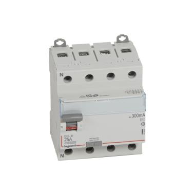 Produit de Interrupteur Différentiel DX³ Industriel 4P-300mA 10kA Class AC 25-63A LEGRAND 411664