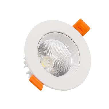 Stropní Podhledové Downlight LED Svítidlo 15W COB Kruhové Nastavitelné v Bílé Výřez Ø 113 mm Flicker Free