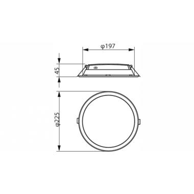 Product van Downlight  LED 19,5W CCT PHILIPS Ledinaire Slim Slim Snede Ø 200 mm DN065B G3