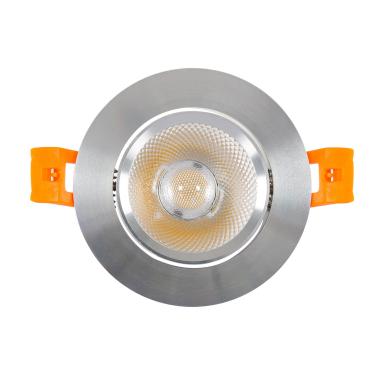 Produit de Spot Downlight LED 7W Rond COB CRI90 Coupe Ø 70 mm Argentée