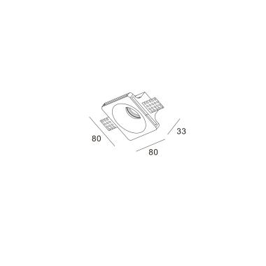 Product van Ring Downlight Integratie Pleisterwerk/Pladur LED 2W Cut 83x83 mm UGR17