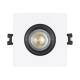 Prodotto da Portafaretto Downlight Quadrato Basculante per Lampadina LED GU10 / GU5.3 Foro Ø80 mm