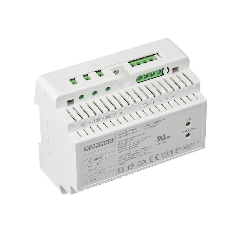 Product van Voeding DIN6 100-240V AC + 18V DC 3,5A FERMAX 4830 