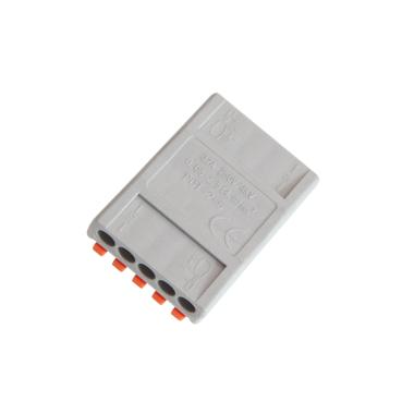 Produkt von 5 Pack Schnellverbinder 5 Eingänge und 5 Ausgänge SPL-5 für Elektrokabel von 0,08–4 mm² 