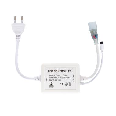 Product van LED Strip Controller CCT 220V AC 220 LED / m IP67 Breedte 15mm Knip elke 100 cm met IR-afstandsbediening 23 knoppen