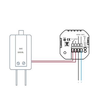 Product of Metalic Wifi Wireless Programmable Thermostat for Heating