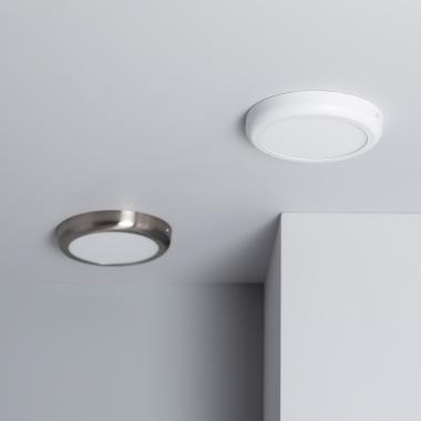 Produit de Plafonnier LED Rond Métal Design Silver 18W Ø225mm 