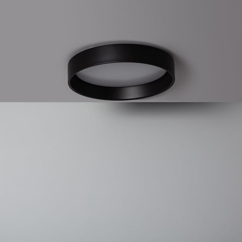 Prodotto da Plafoniera LED 20W Circolare Metallo CCT Selezionabile Ø450 mm Nero Design 