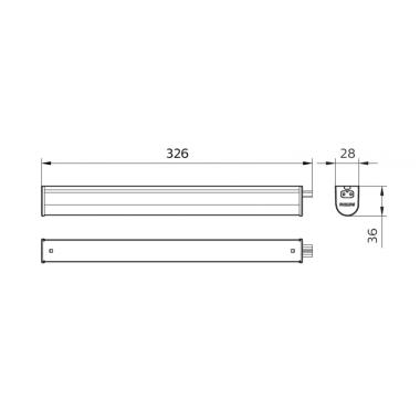 Product van Armatuur LED 5W 30cm PHILIPS Ledinaire  Batten Koppelbaar BN021C