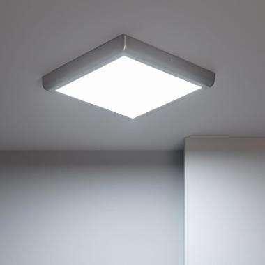 Produit de Plafonnier LED Carré 24W Métal Design Silver 300x300mm 