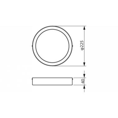 Produkt od Přisazené Stropní LED Svítidlo 19,5W PHILIPS Ledinaire Ø225 mm DN065C G3