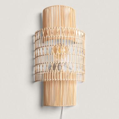 Product van Wandlamp Gevlochten Papier Masego L ILUZZIA